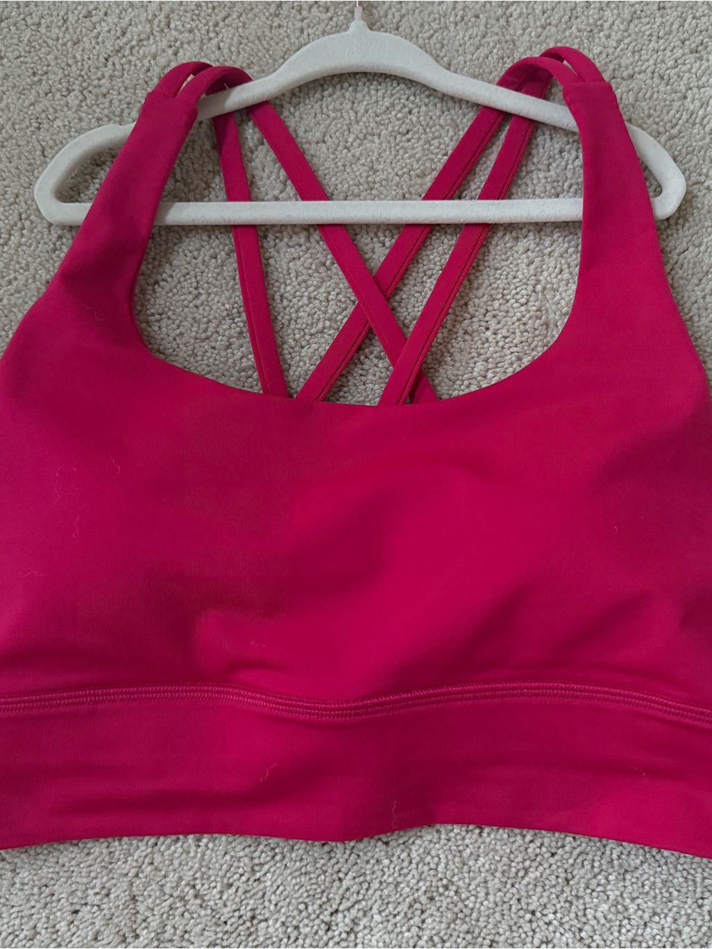 Lululemon Athletica Bright Pink Strappy Sports Bra